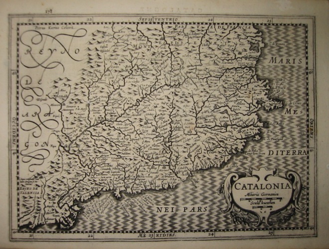 Mercator Gerard - Hondius Jodocus Catalonia 1630 Amsterdam